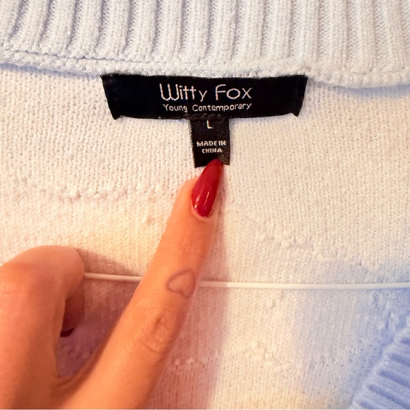 Sky Blue Cloud Pattern Cardigan - Picture 2 of 4